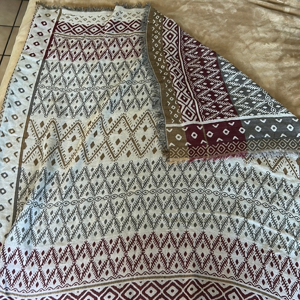 Beautiful square shape throw from South Spain. Slightly used.